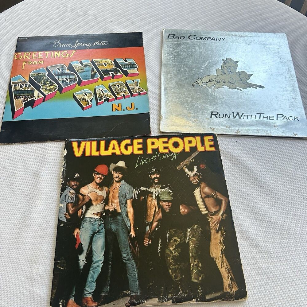 Village People, Bad Company And Bruce Springsteen Record Album Lot